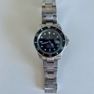 Men’s Silver Watch - Black Face